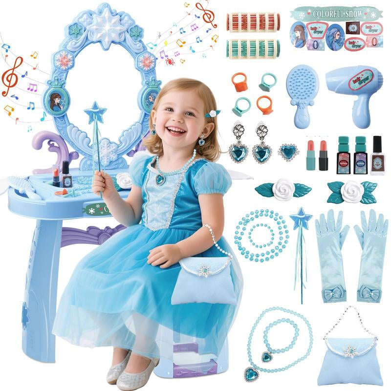 Pretend Play Makeup Kit,Washable Makeup Kit with Unicorn Bag,Make up Kit for Christmas Birthday Gifts