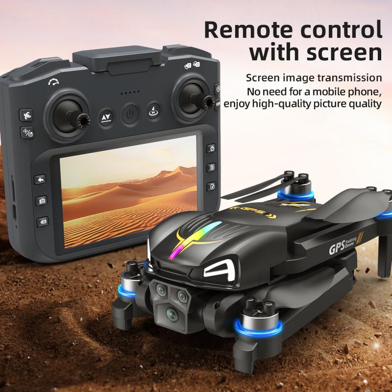 Smart Intelligent RC Quadcopter Drone M8 Pro 2025 with 4K Ultra HD EIS Camera GPS 5G Wifi FPV Brushless Motor Optical Flow Smart Obstacle Avoidance Follow Me Auto Return Home 360 Degree Flip Dual Battery