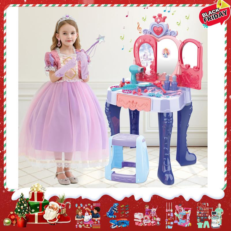 Pretend Play Makeup Kit,Washable Makeup Kit with Unicorn Bag,Make up Kit for Christmas Birthday Gifts