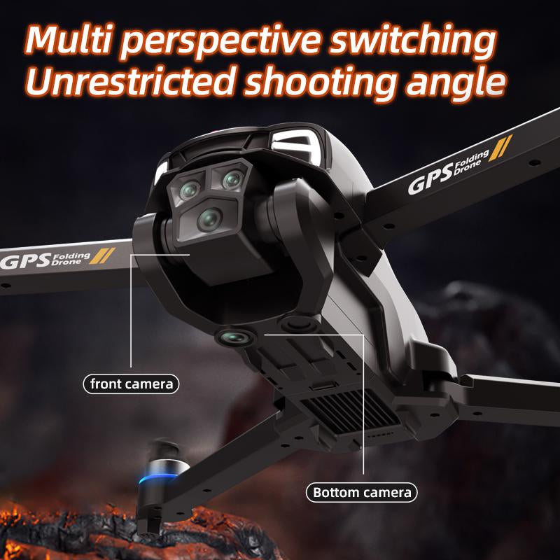 Smart Intelligent RC Quadcopter Drone M8 Pro 2025 with 4K Ultra HD EIS Camera GPS 5G Wifi FPV Brushless Motor Optical Flow Smart Obstacle Avoidance Follow Me Auto Return Home 360 Degree Flip Dual Battery