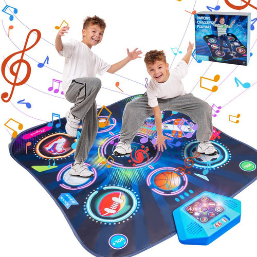 Dance Mat - Rhythm Challenge Game Pad, Children'S Dance Game Toy Gift (Suitable for Girls and Boys) Ball Game Theme Dance Pedal, Adjustable Volume, Built-In Music, 3 Challenge Difficulty Levels, 9-Key Design, New Year Gift，Xmas B-Day Gifts