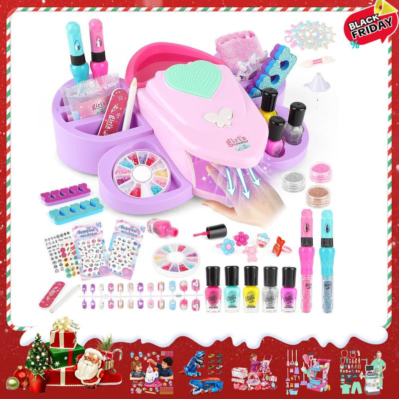 Pretend Play Makeup Kit,Washable Makeup Kit with Unicorn Bag,Make up Kit for Christmas Birthday Gifts